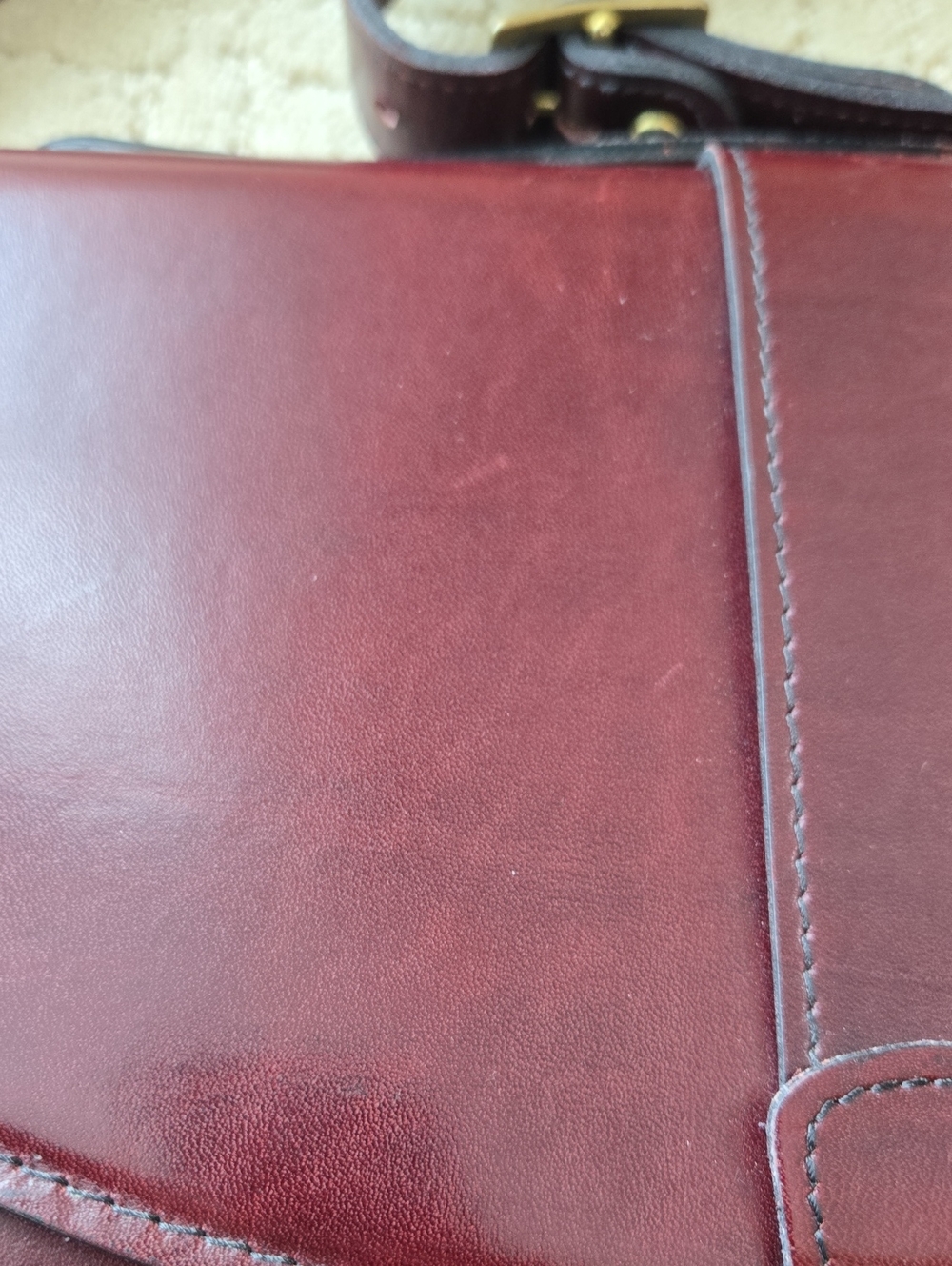 Vintage Schlesinger Oxblood Leather Briefcase - Picture 3 of 16